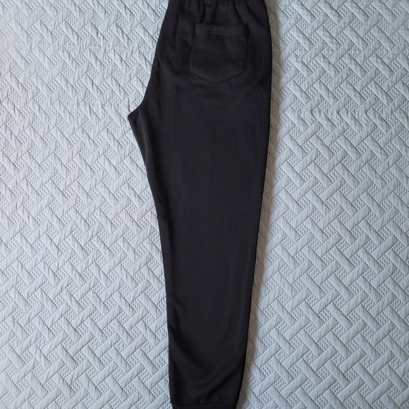 Men's Fleece Black Jogger Pants - Picture 5 of 8
